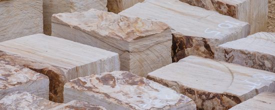 Cut sandstone blocks at Wilton Sandstone Quarry